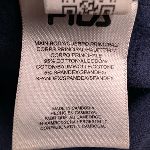 Fila Men's Navy Blue long sleeve crew neck thick soft Sweatshirt size Medium - Picture 4 of 9